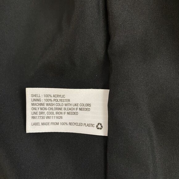 Merona Blazer Womens Sz 18 Jacket Black Houndstooth Office Corpcore Boardroom - Picture 14 of 15